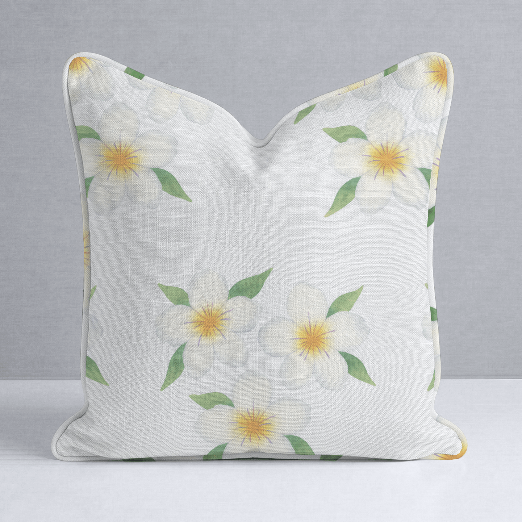 Yellow Sprouts Throw Pillow - Lemon Park
