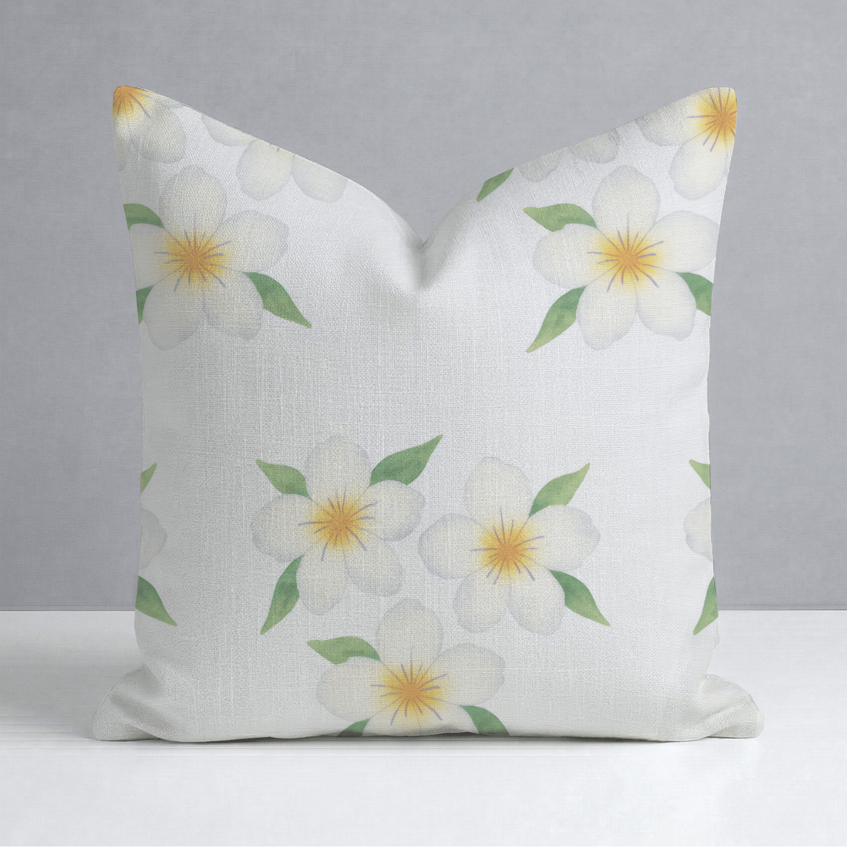 Yellow Sprouts Throw Pillow - Lemon Park