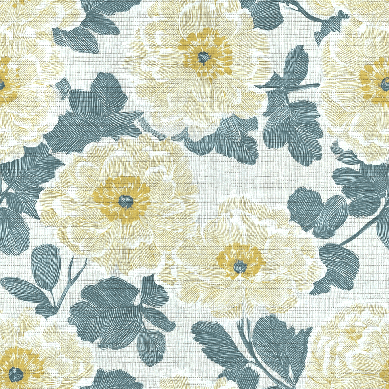 Yellow Wedding Faux Grasscloth Wallpaper - Lemon Park