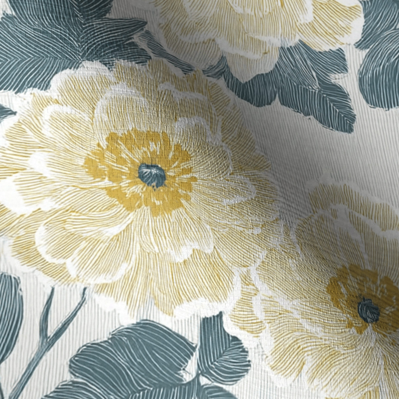 Yellow Wedding Faux Grasscloth Wallpaper