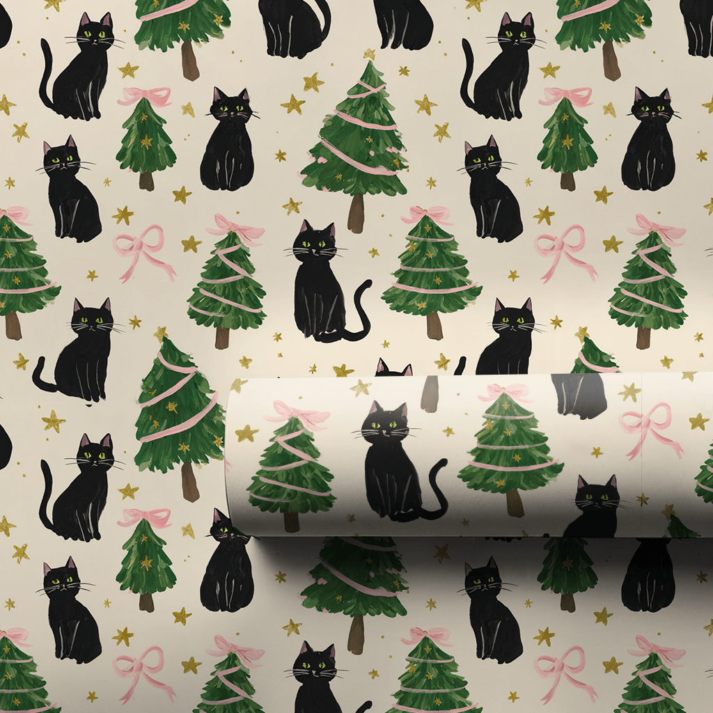 Yuletide Kitty - Wrapping Paper - Lemon Park