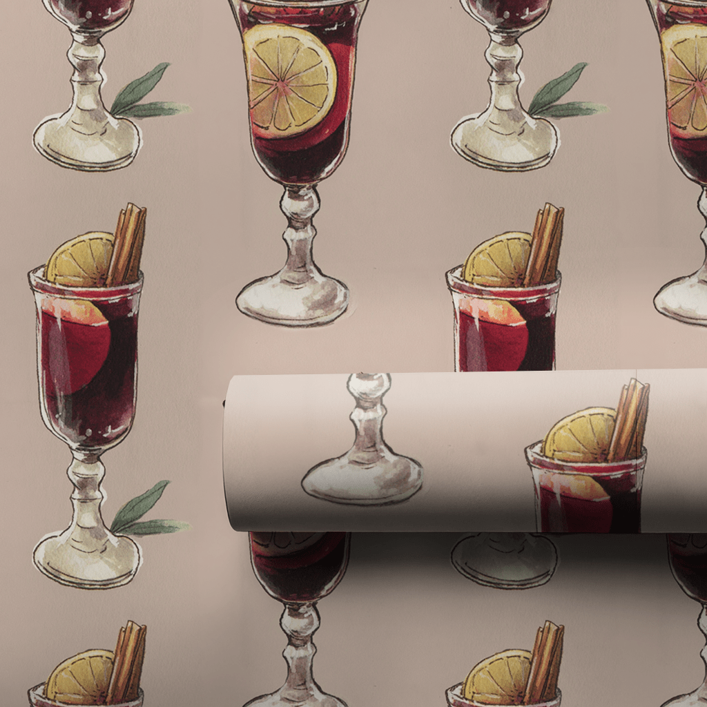 Yuletide Mulled Cider - Wrapping Paper - Lemon Park